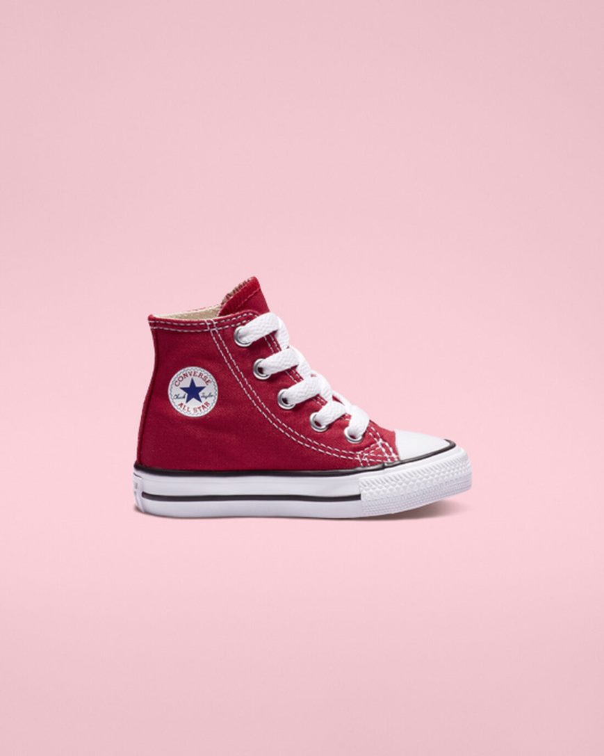 Tenis Converse Chuck Taylor All Star Classicos Cano Alto Menino Vermelhas | PT W087T5P